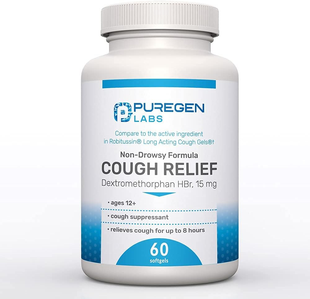 Cough Relief 15mg Softgels – 8-Hour Non-Drowsy Formula