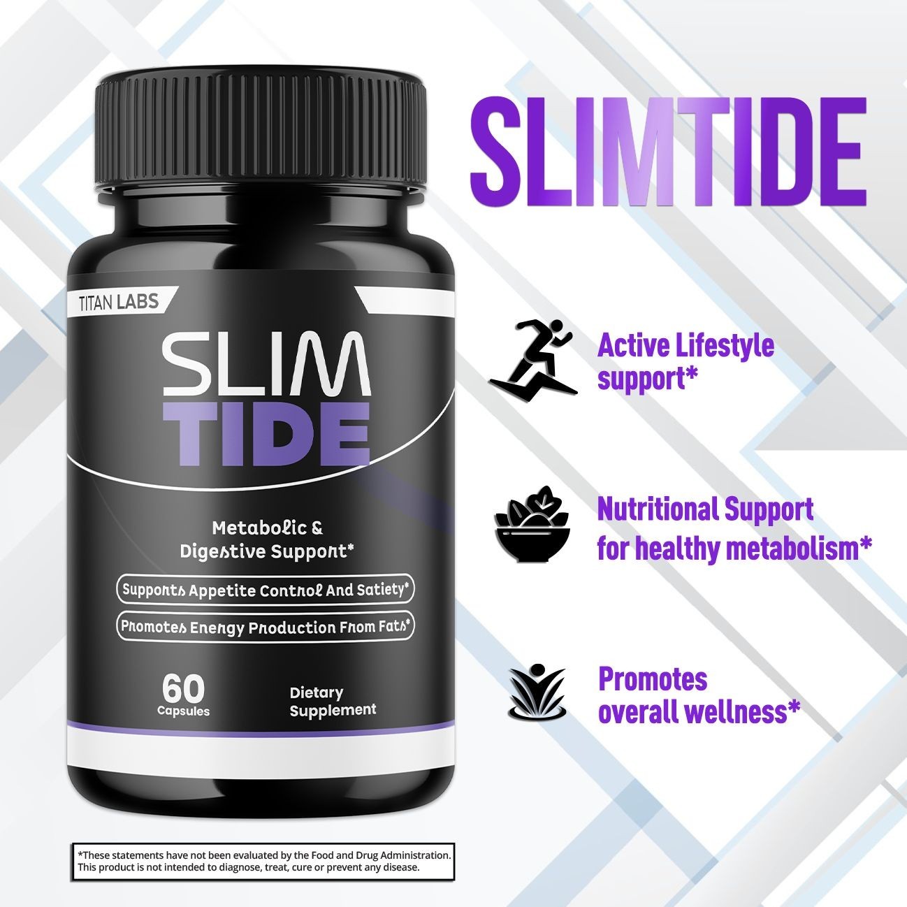 (5 Pack) Slimtide Advanced Energy And Fitness Supplement Slim Tide 300 Capsules