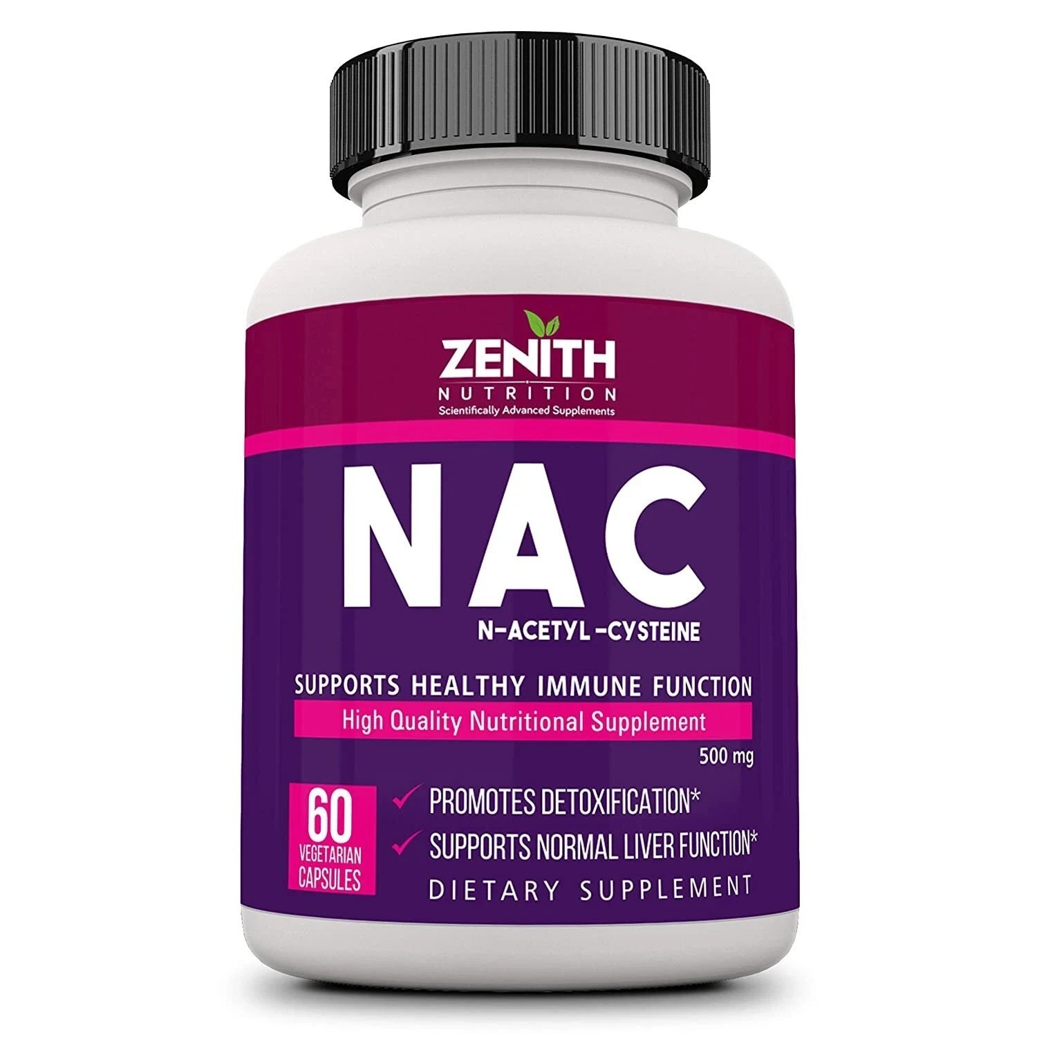Zenith Nutrition Nac(N-Acetyl-Cysteine) 500mg Antioxidant & Respiratory Support