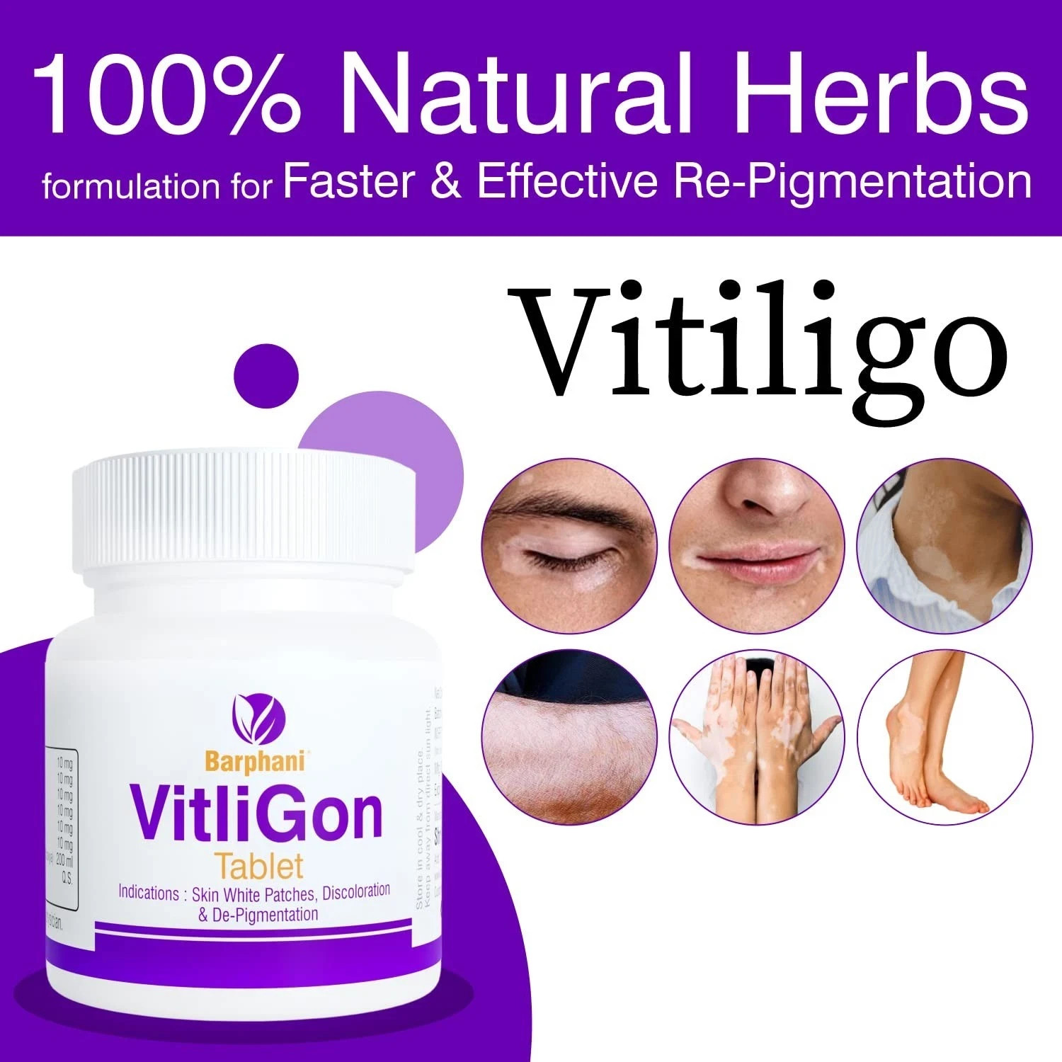 Barphani VitliGon Herbal Cream, Tablet, Oil Combo – Ayurvedic Skin Care Support