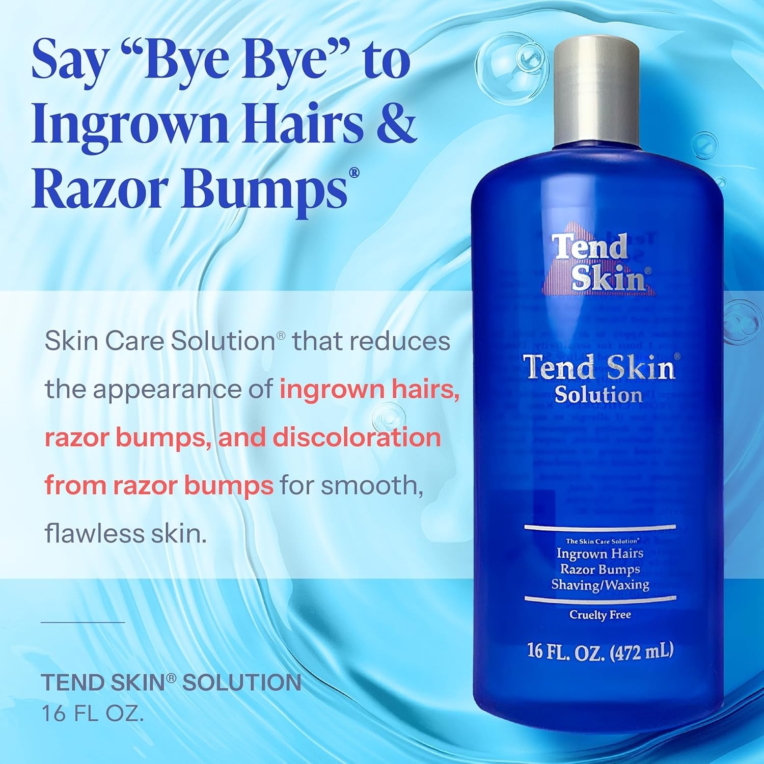 Tend Skin Solution 16 oz Razor Bump Ingrown Hair Treatment (Lot Of 2) USA 🆓🚚