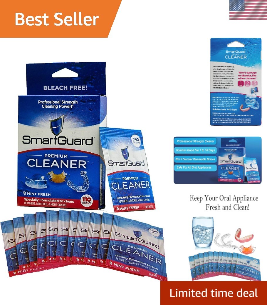 Anti-Bacterial Cleaner Crystals – 110 Cleanings for All Oral Appliances