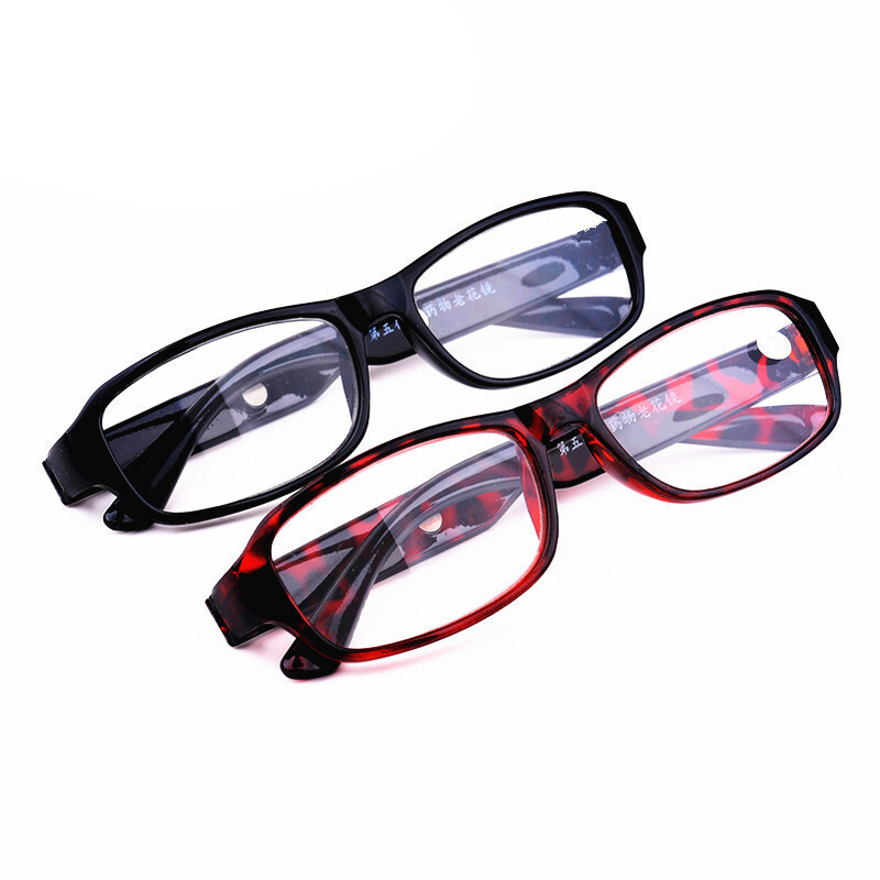 Reading Glasses +4.5 +5.0 +5.5 +6.0 Optical Lens Black/Red Plastic Frame Reader