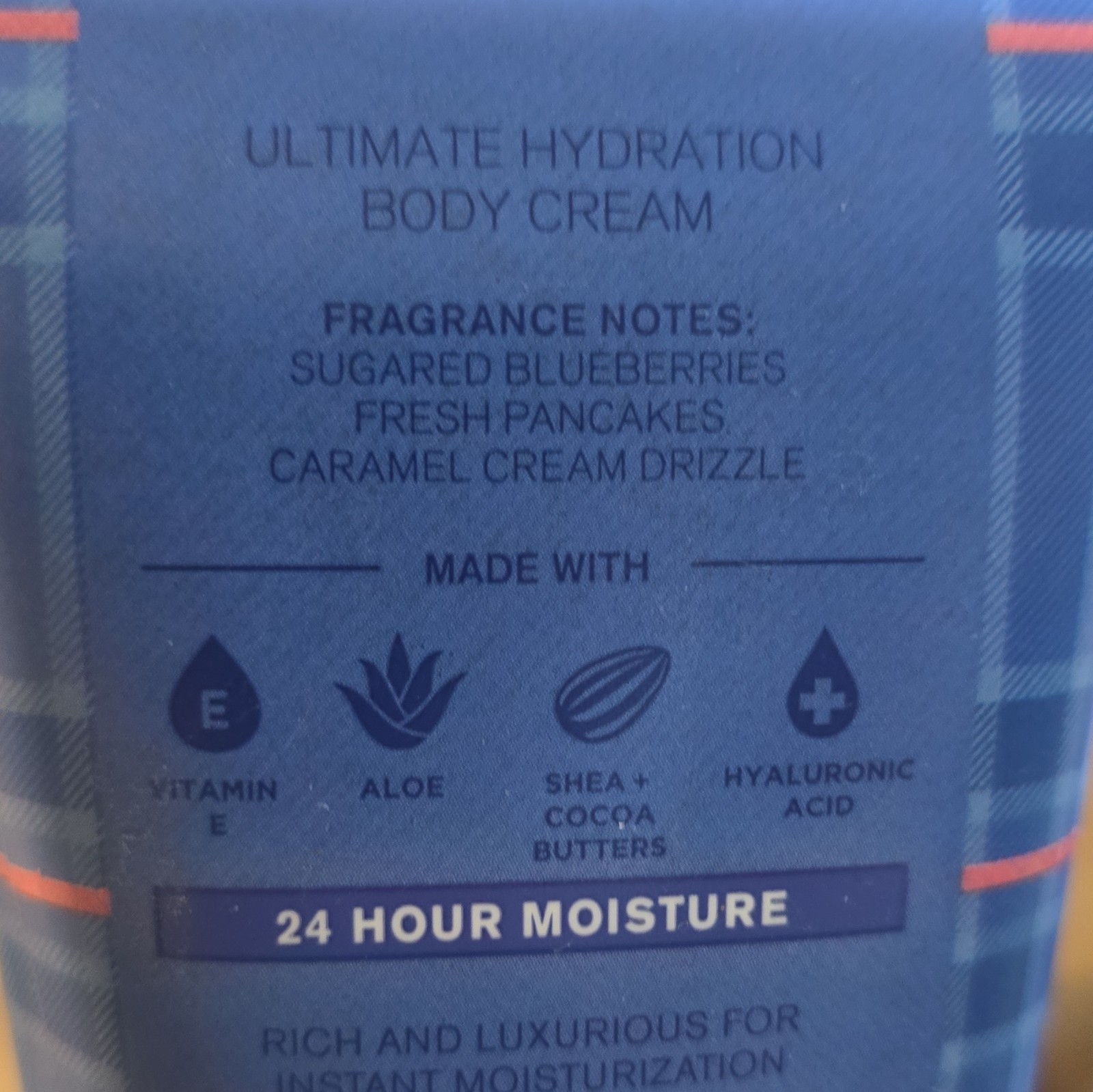 Bath & Body Works Ultimate Hydration Blueberry Sugar Pancakes Body Cream 8 oz