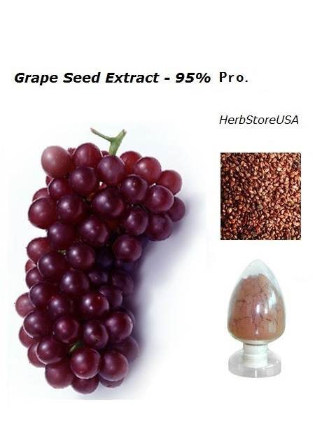 NuSci Grape Seed Extract pure powder 95% OPC antioxidant 1000g (1Kg, 2.2lb)