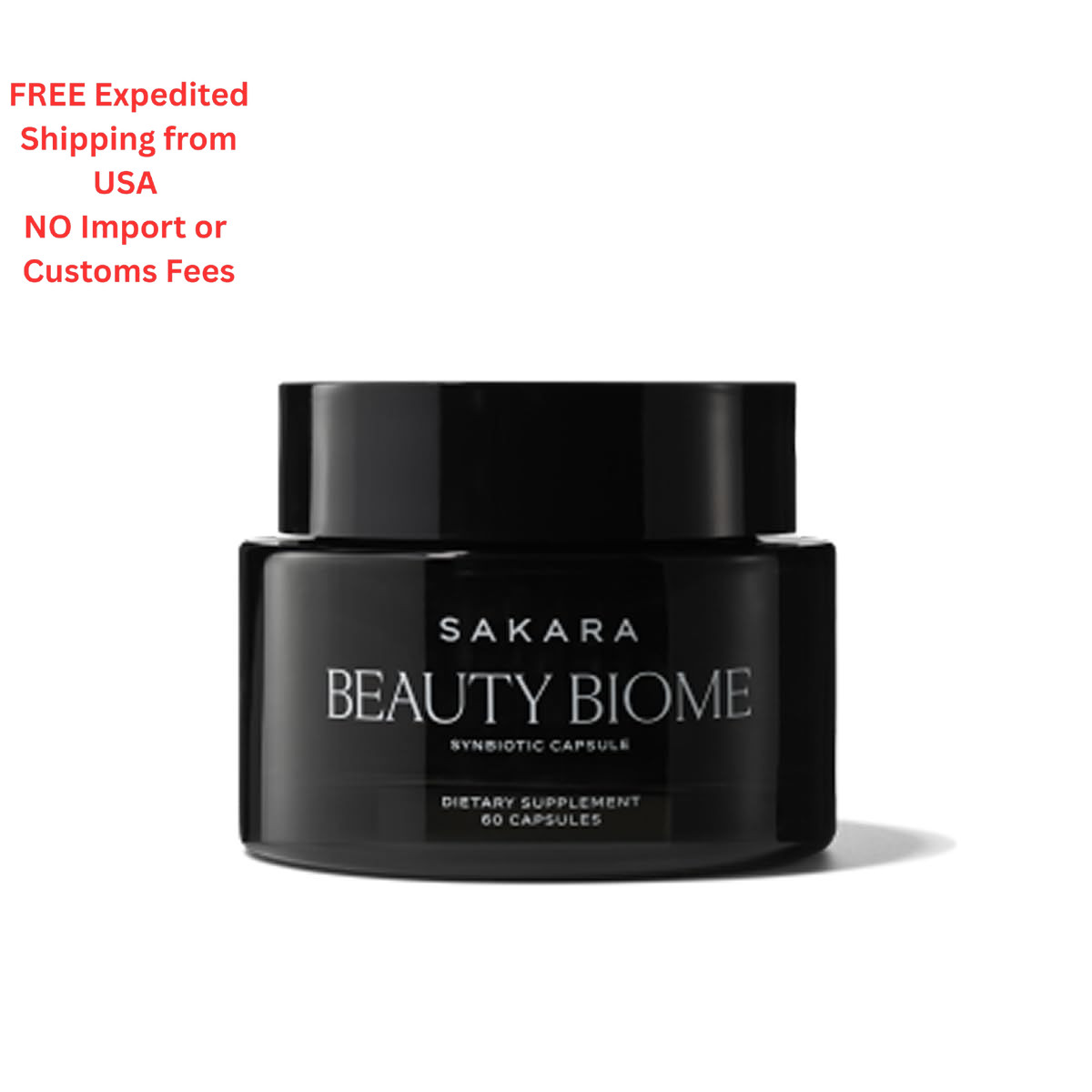SAKARA Beauty Biome – Daily Synbiotic Supplement for 60 Count (Pack of 1)