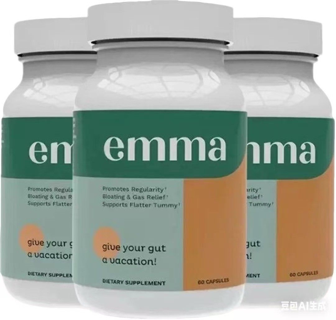 Emma Gut Health Supplement 180 Capsules for Bloating Relief & Leaky Gut 3 Packs