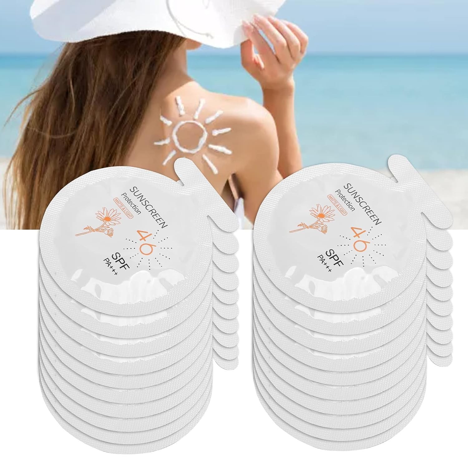 20 Pack Moisturizing Sunscreen Gel SPF 46 – Ideal for Sports & Outdoor Use