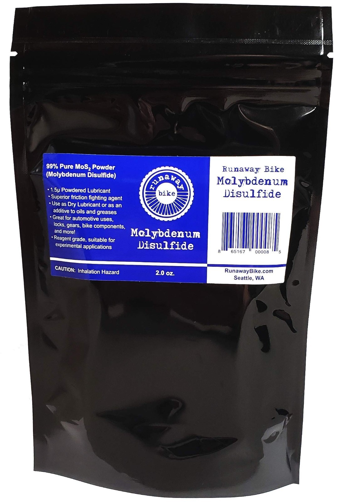Molybdenum Disulfide MoS2 Powder 2 oz – High-Performance Lubricant with Brush