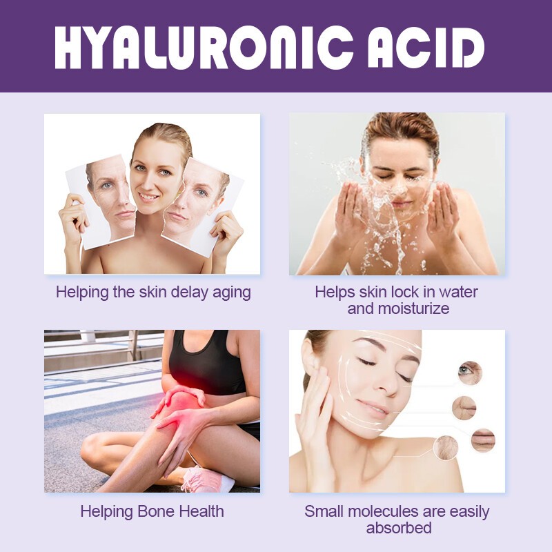 Hyaluronic Acid 850mg Vitamin C 30 mg For Joint and Skin Health 60/120/240 Caps