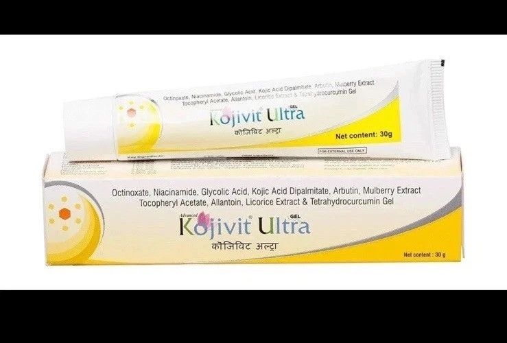Kojivit Ultra Gel Decrease Hyperpigmentation, Sunburns and Skin darkening 30 gm
