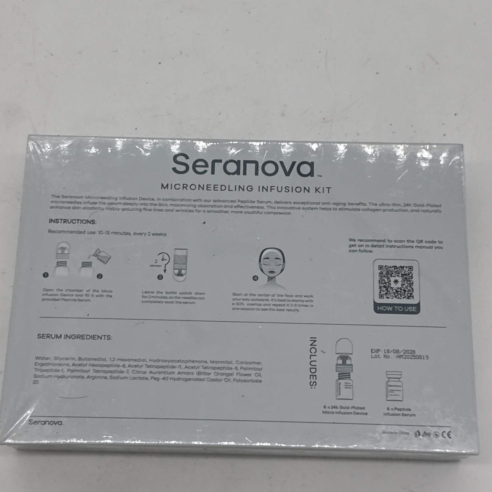 NEW Seranova Microneedling Infusion Kit Anti-Aging 3 Month Supply Sealed 08/2028