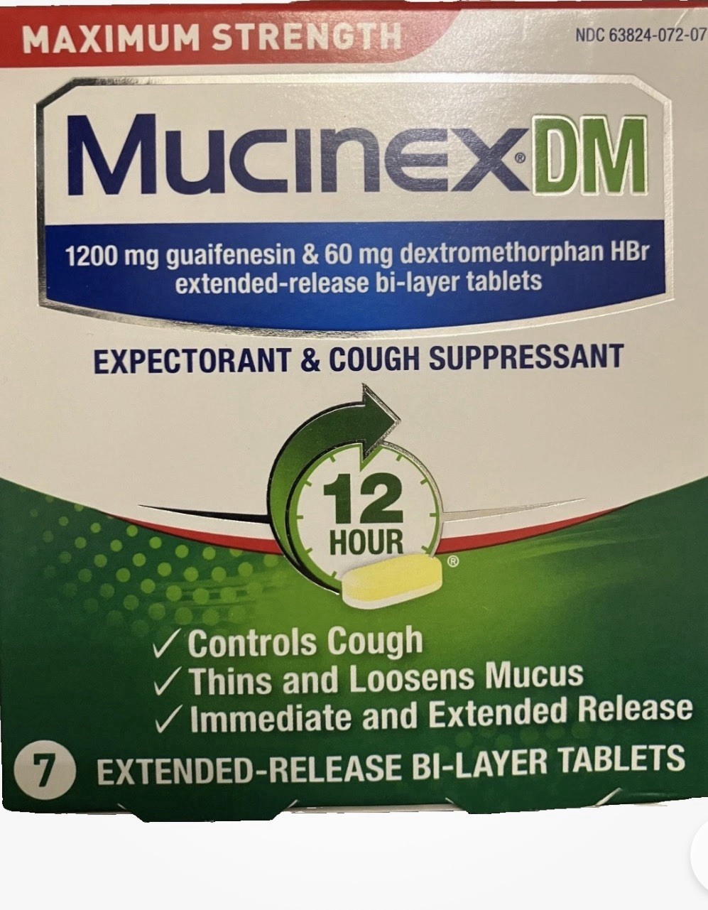 Mucinex DM 12 Hour Maximum Strength 7 Extended Release Tablets