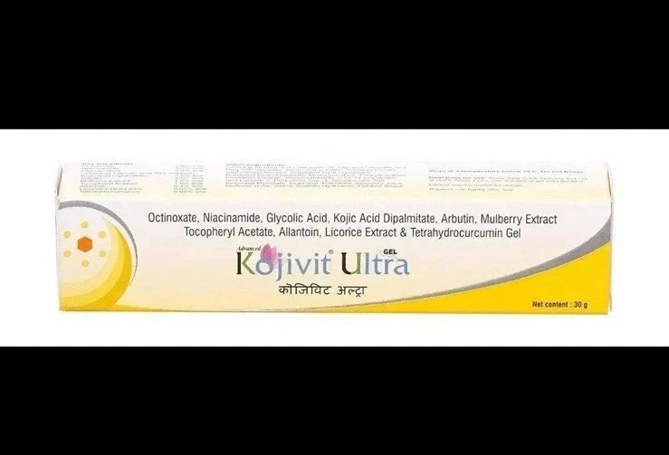 Kojivit Ultra Gel Decrease Hyperpigmentation, Sunburns and Skin darkening 30 gm
