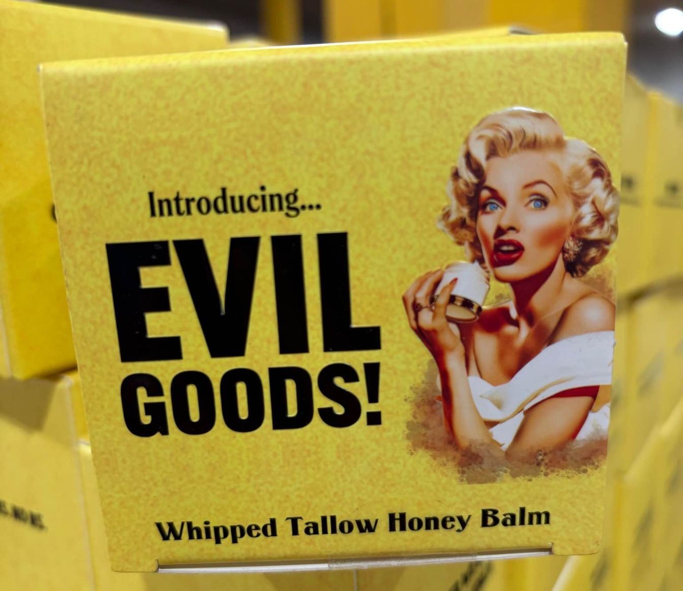Evil Goods Whipped Tallow Honey Balm For Face, Lips & Body 180 g New (glass jar)