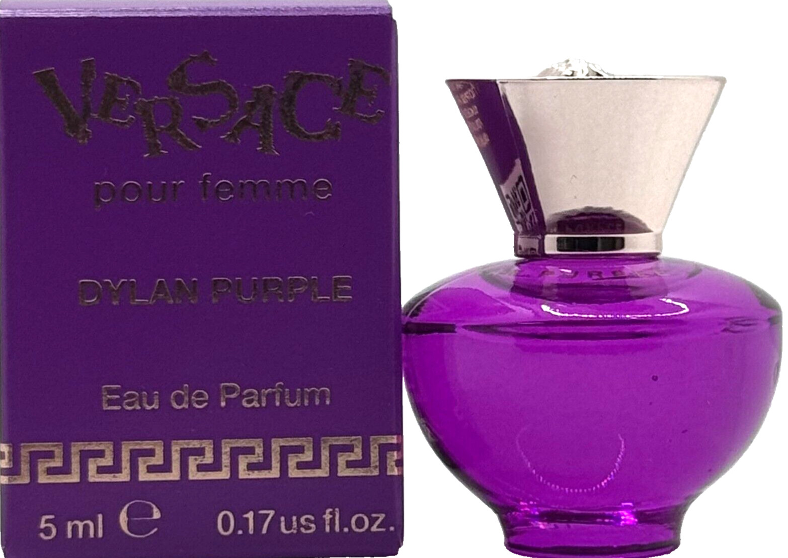 VERSACE DYLAN PURPLE POUR FEMME EDP MINI SPLASH 0.17 Oz / 5 ml TRAVEL SIZE!!!