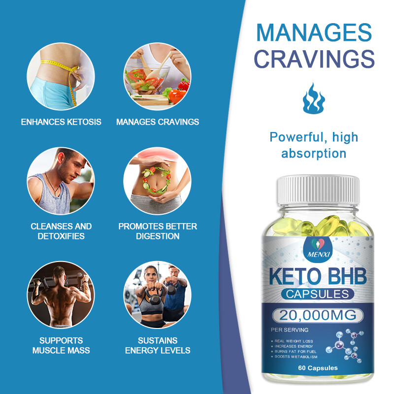 Keto BHB Capsules Weight Loss Diet Pills Fat Burner Detox Dietary Supplement NEW