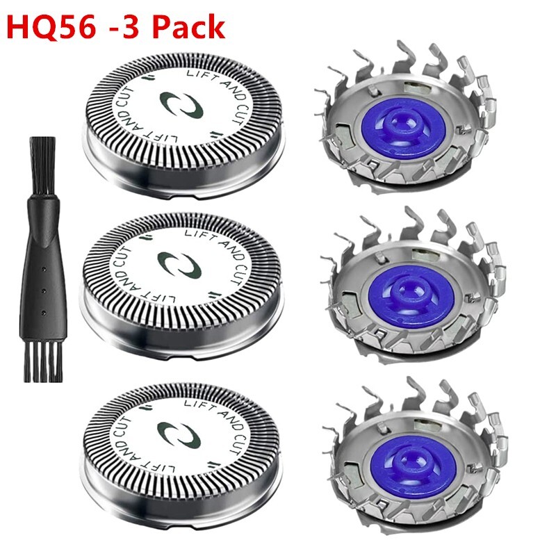 [3 Pack] Replacement Heads for Philips Norelco Shavers Blades HQ3、HQ4、HQ55、HQ56