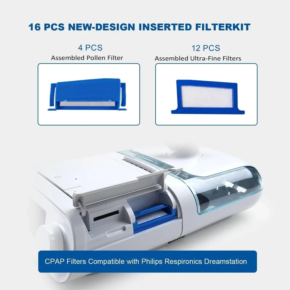 16 Pcs CPAP Filters Compatible with DreamStation1, Replacement Filter Kit Includ