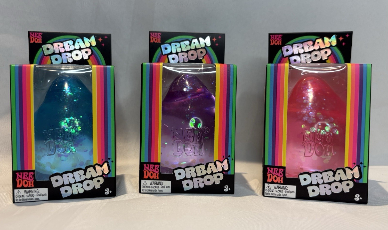 Nee Doh Dream Drop Complete Set Of 3 (Blue,Purple,Pink)