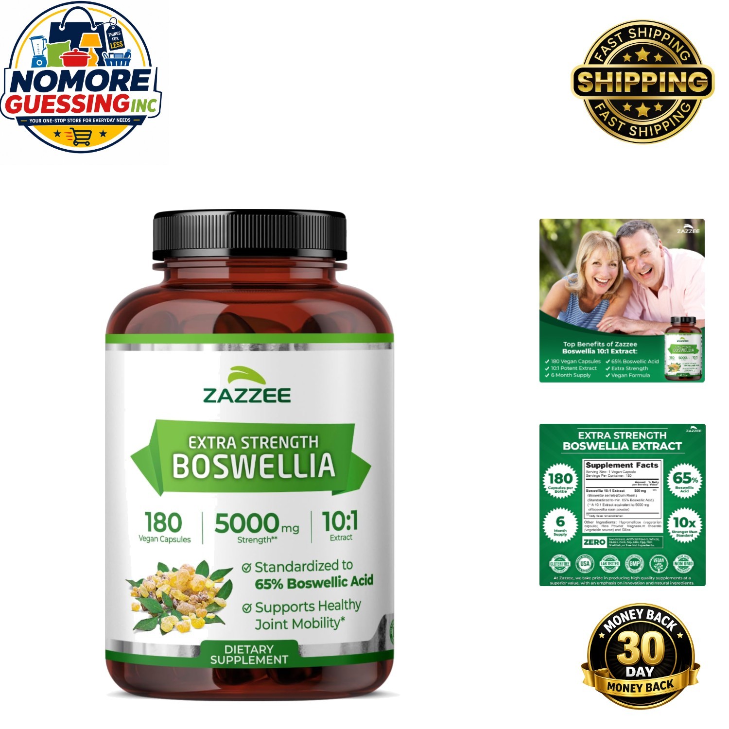 Extra Strength Boswellia 10:1 Extract – 180 Capsules for Joint Comfort