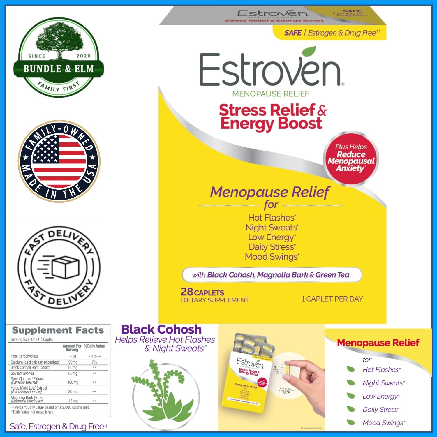 Clinically Proven Capsules for Menopause Relief: Stress and Energy Support