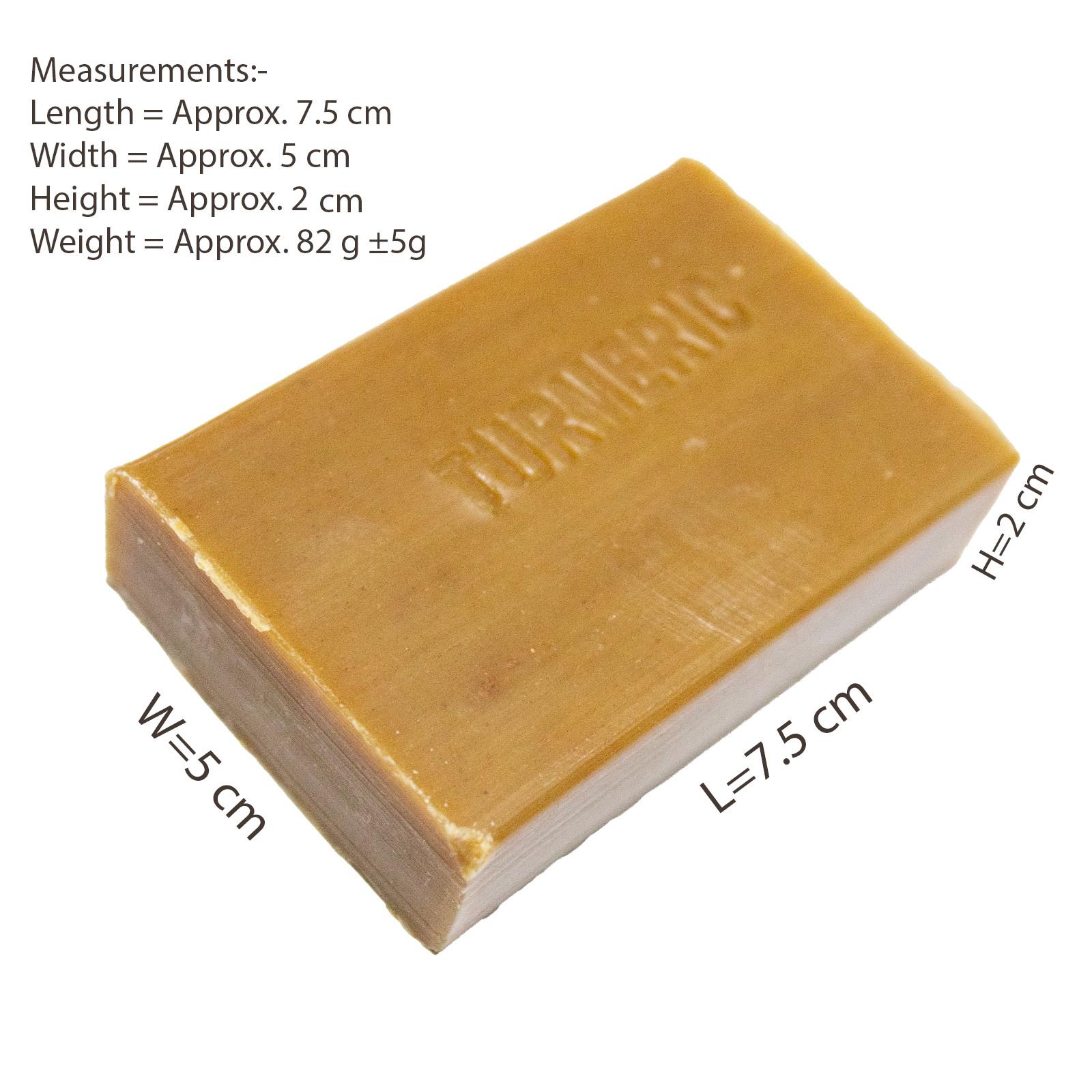 Turmeric Soap Bar Natural Handmade Face Body Skin Care Cleanser 82g Jordan