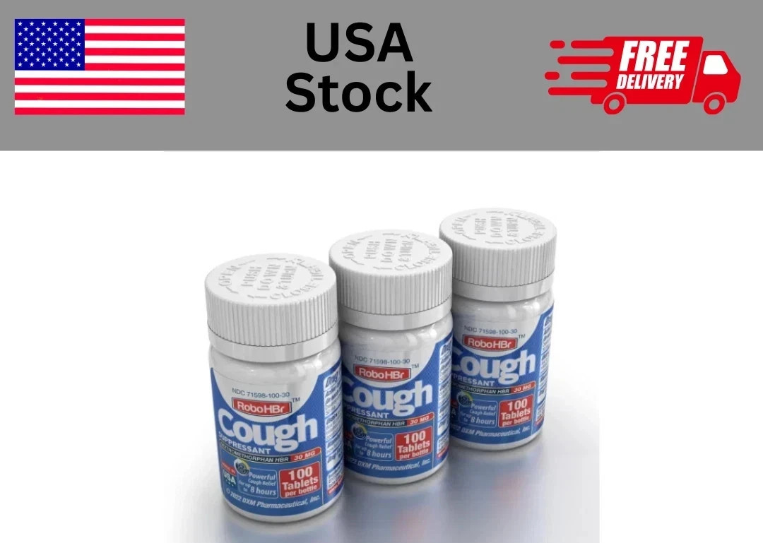3 PACK Cough Suppressant 100 Tablets 30mg Dextromethorphan HBr EXP 2028