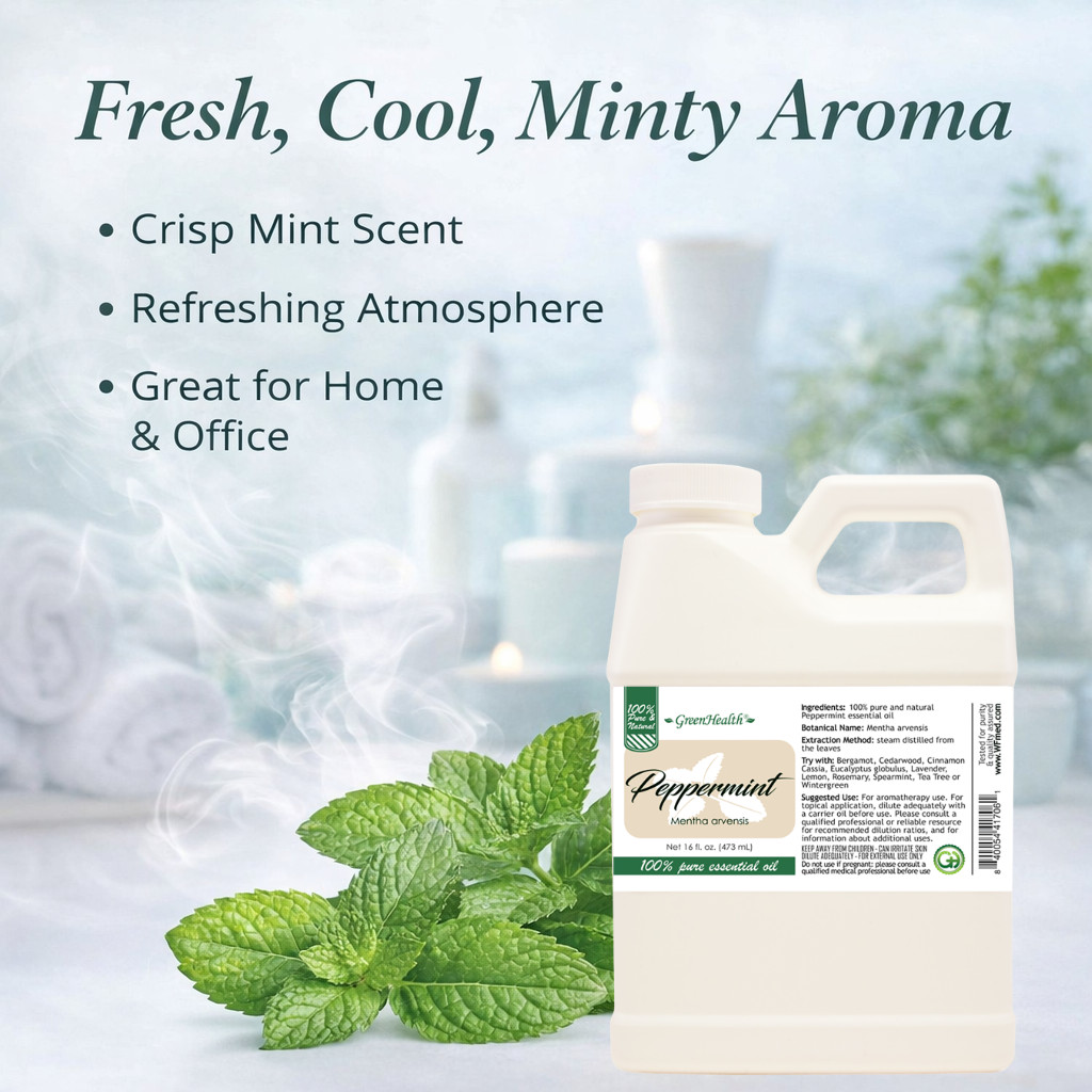 16 fl oz Peppermint Essential Oil 100% Pure – Bulk Size