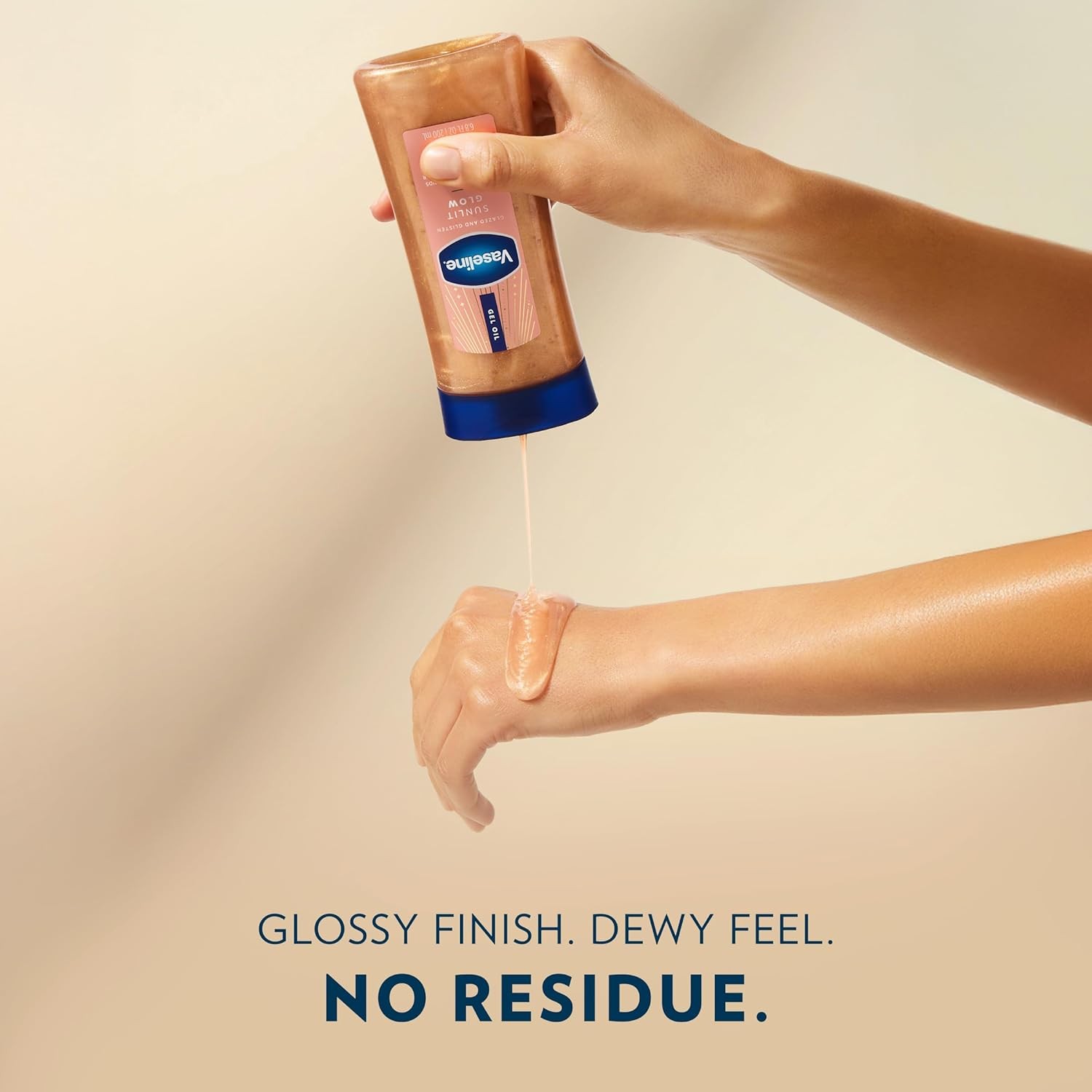 Vaseline Glazed & Glisten Sunlit Glow Body Gel Oil 3 Pack 1.69 oz