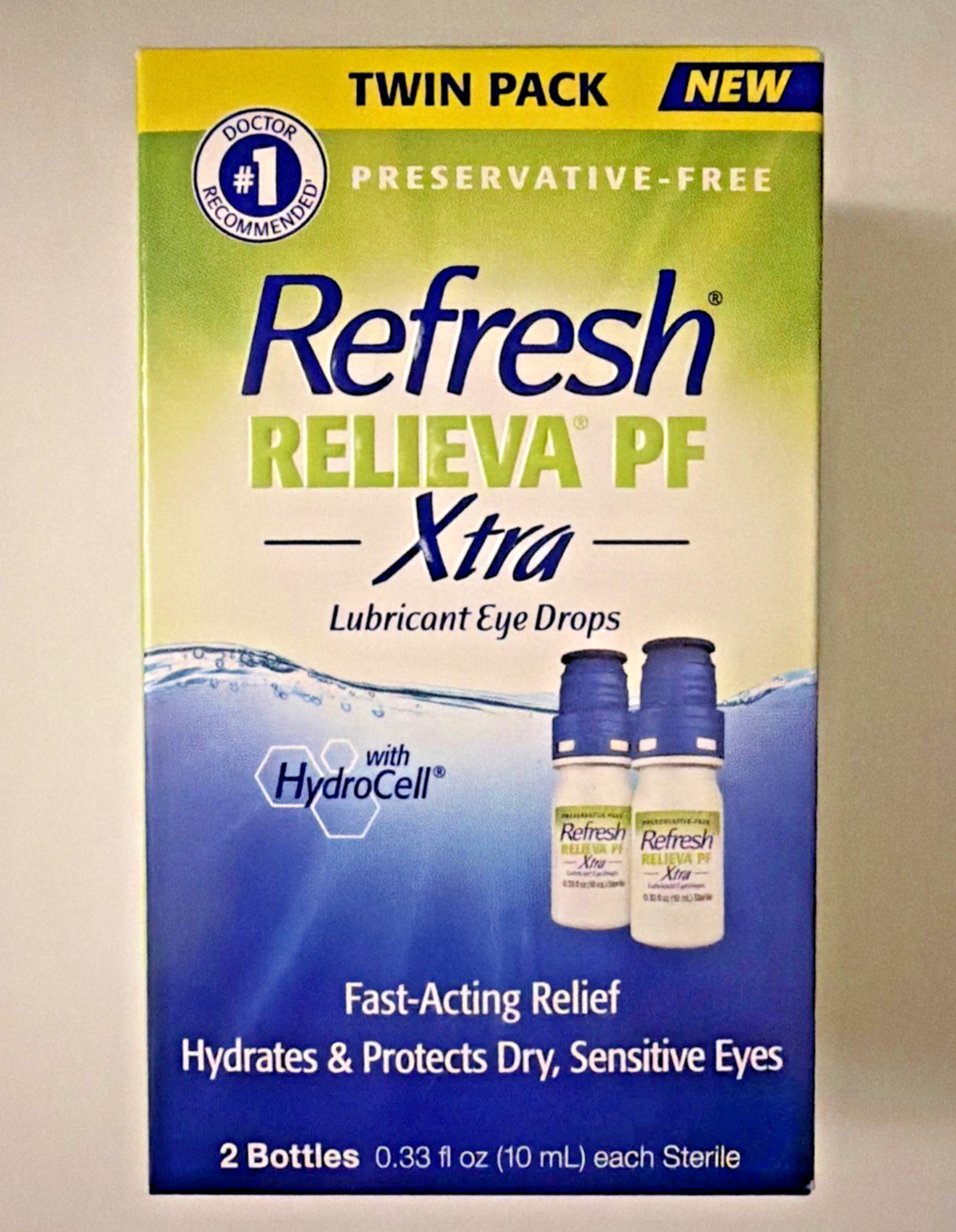 REFRESH Relieva PF XTRA Lubricating Eye Drop Twin Pack EXP 5/2027