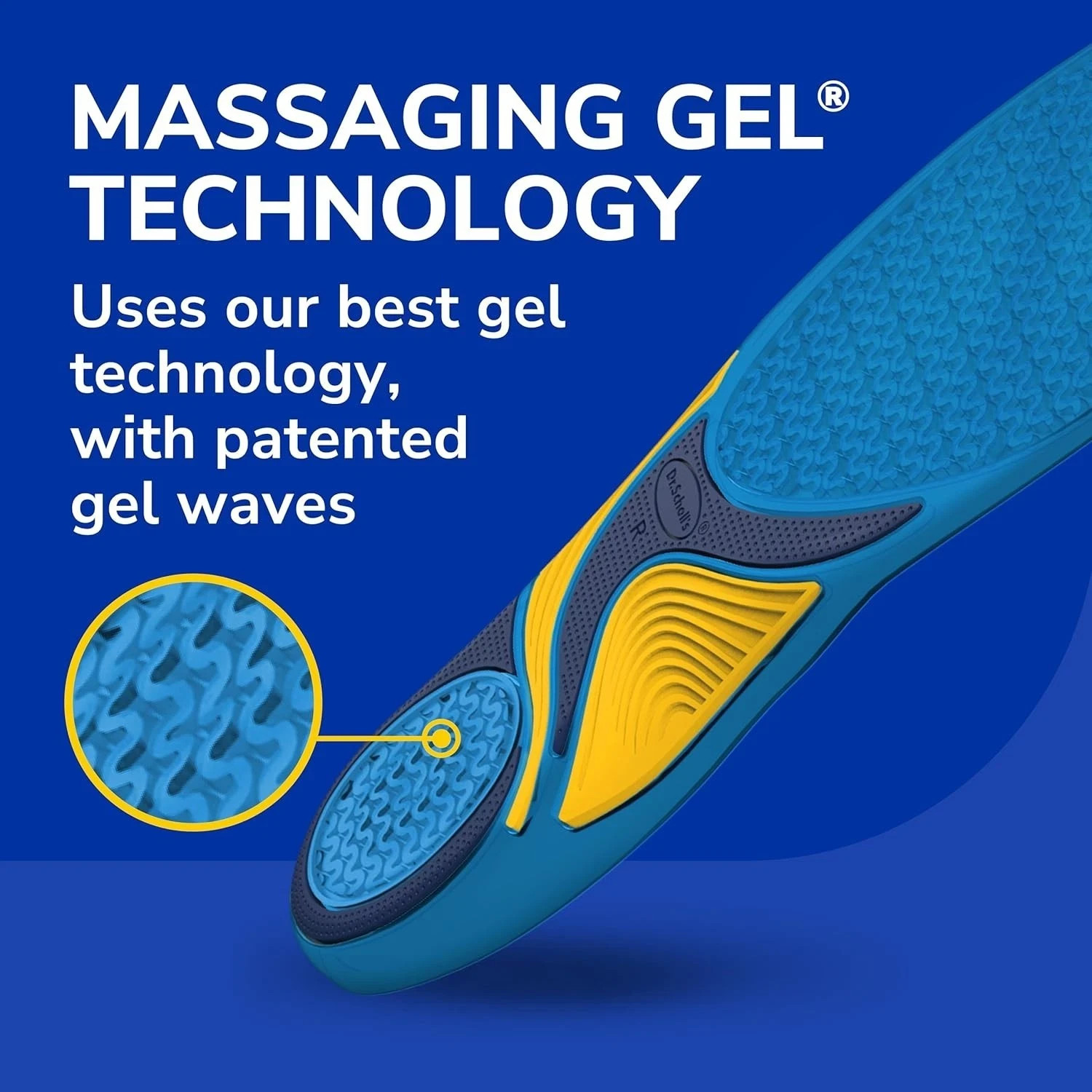 Dr Scholls Insoles Men WORK Massaging Gel Full Shoe Insole Sz 8-14 (1 pair)