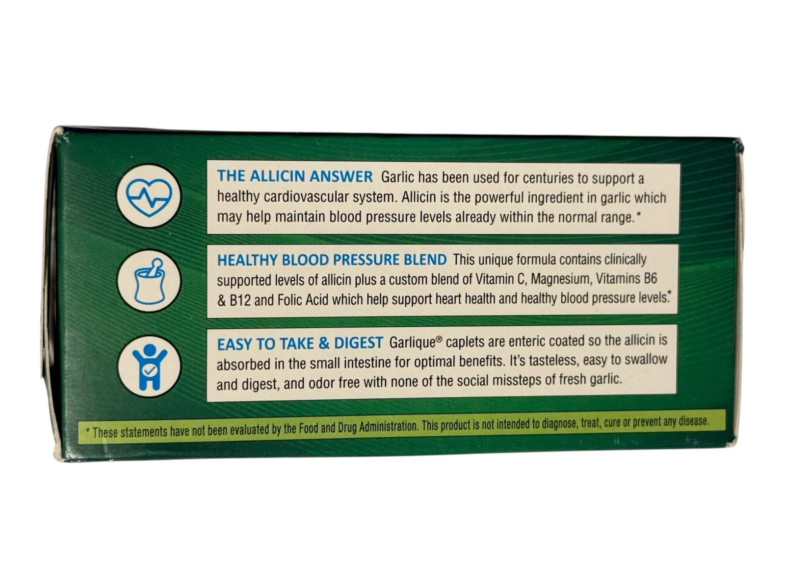 Garlique Healthy Blood Pressure Formula – 60 Easy To Swallow Caplets – Ex: 9/26
