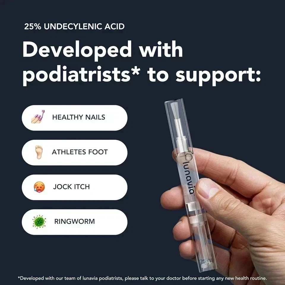 3 PACK Lunavia Antifungal Pen – 25% Undecylenic Acid, Toenail Fungus Treatment