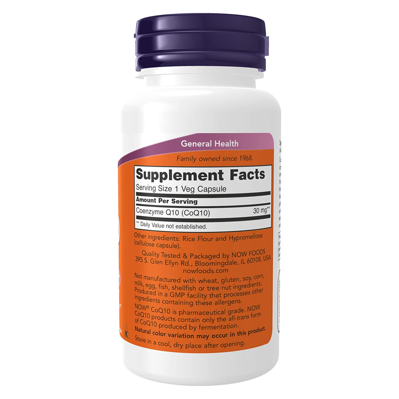 NOW FOODS CoQ10 30 mg 60 Veg Capsules