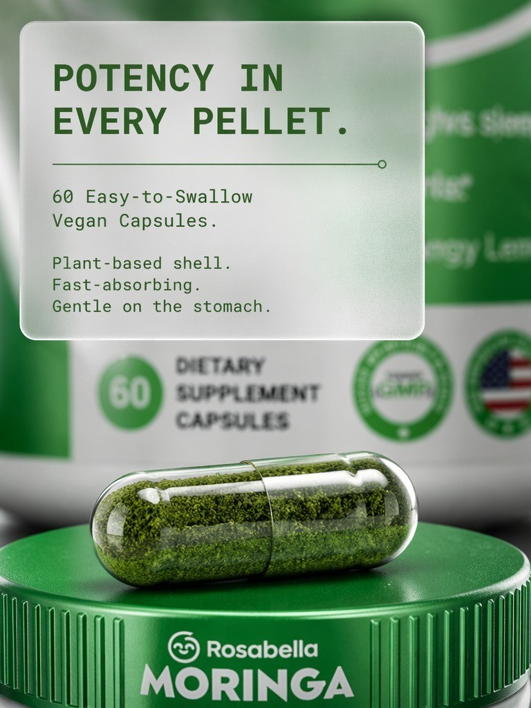 Moringa Powder Capsules Pure Nutrient-Rich Moringa Powder A Natural Green