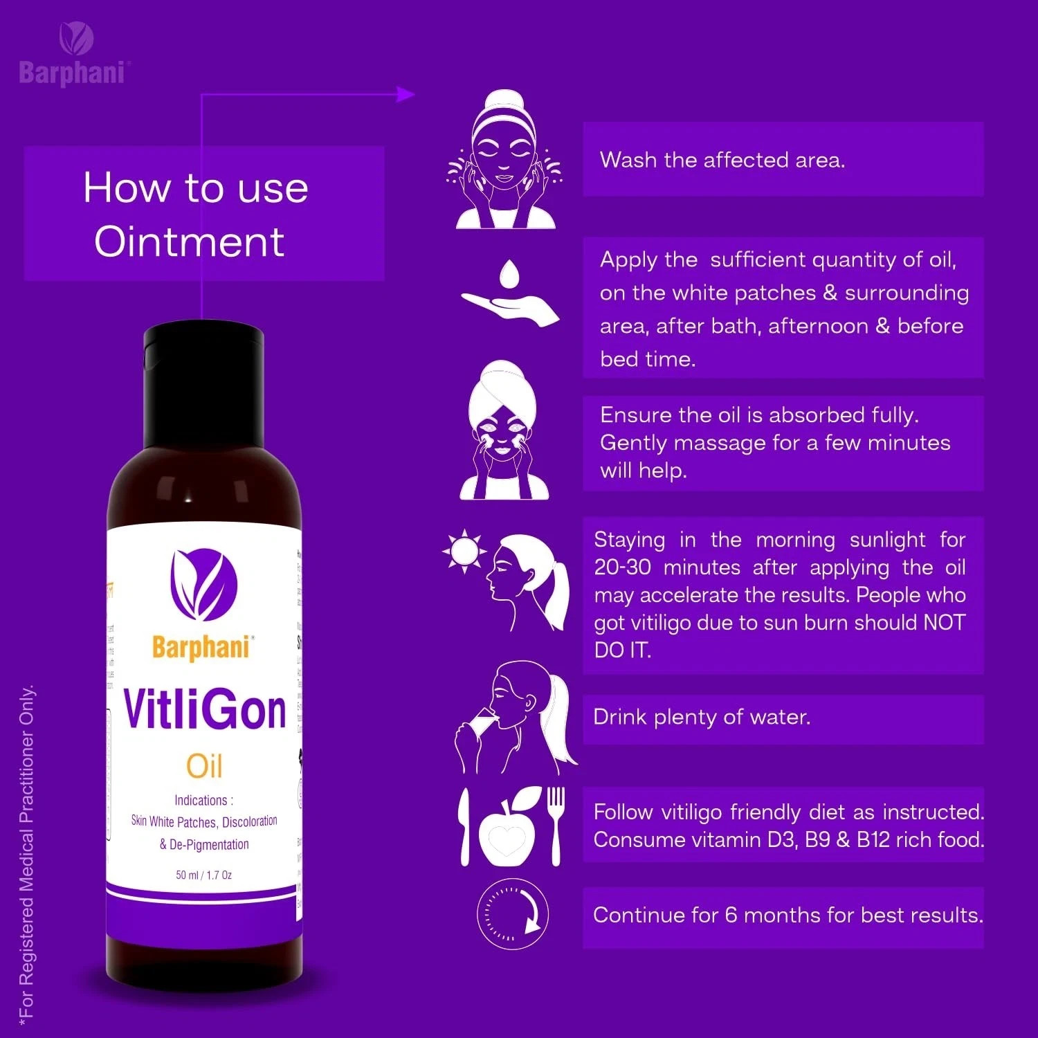 Barphani VitliGon Herbal Cream, Tablet, Oil Combo – Ayurvedic Skin Care Support