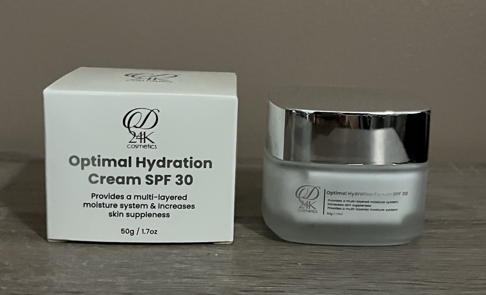 D24K Optimal Hydration Cream SPF 30 New In Box 1.7 oz