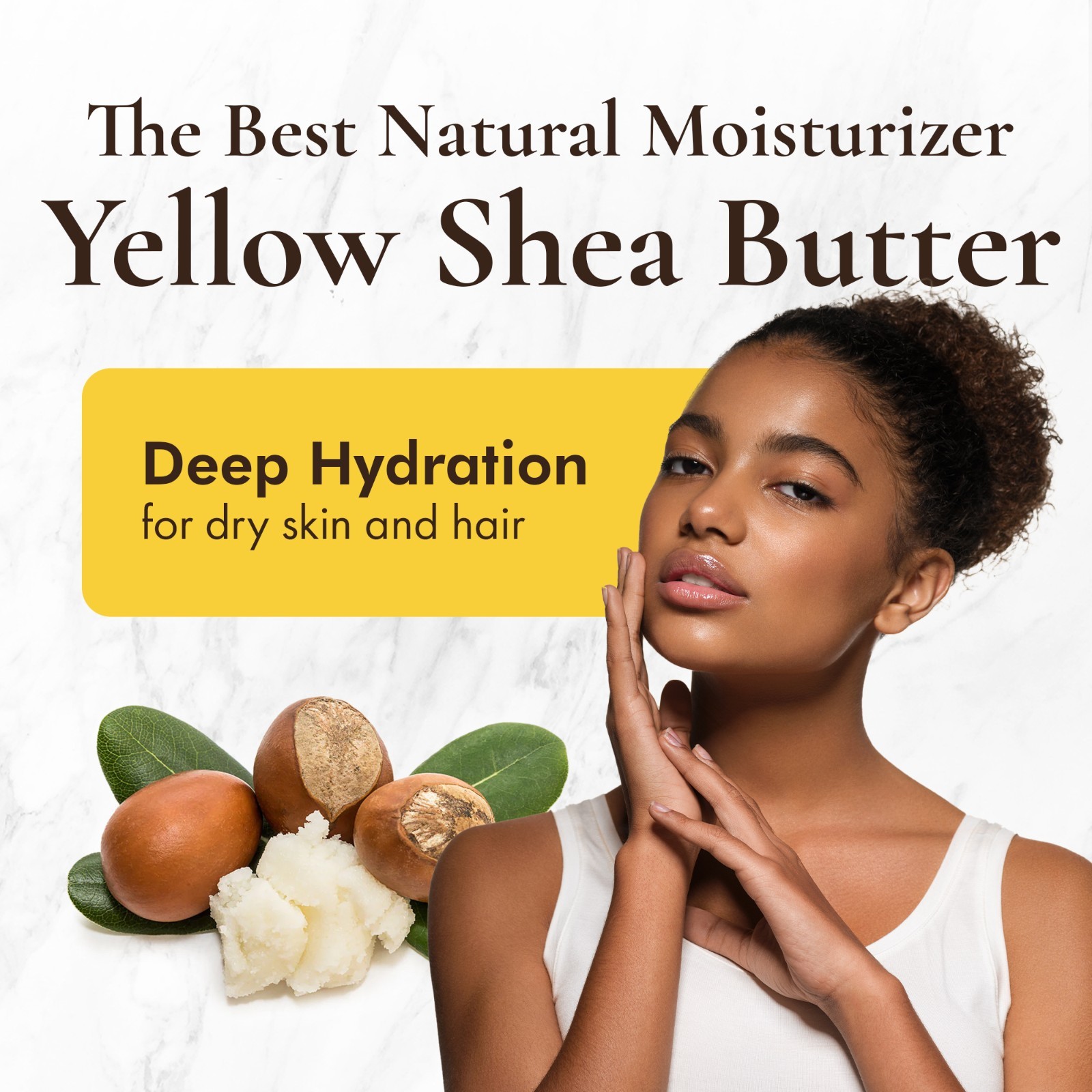Raw Shea Butter YELLOW / IVORY UNREFINED Organic Raw Natural Africana Ghana