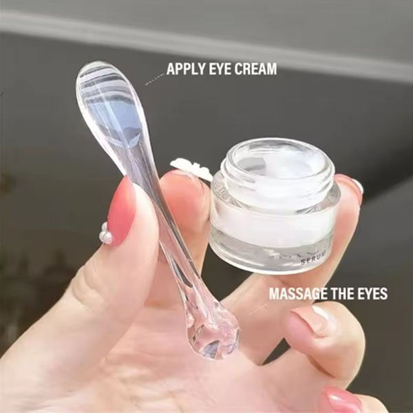 1Pcs Eye Cream Applicator Spoon Roller Transparent Massage Stick Cosmetic Spatul