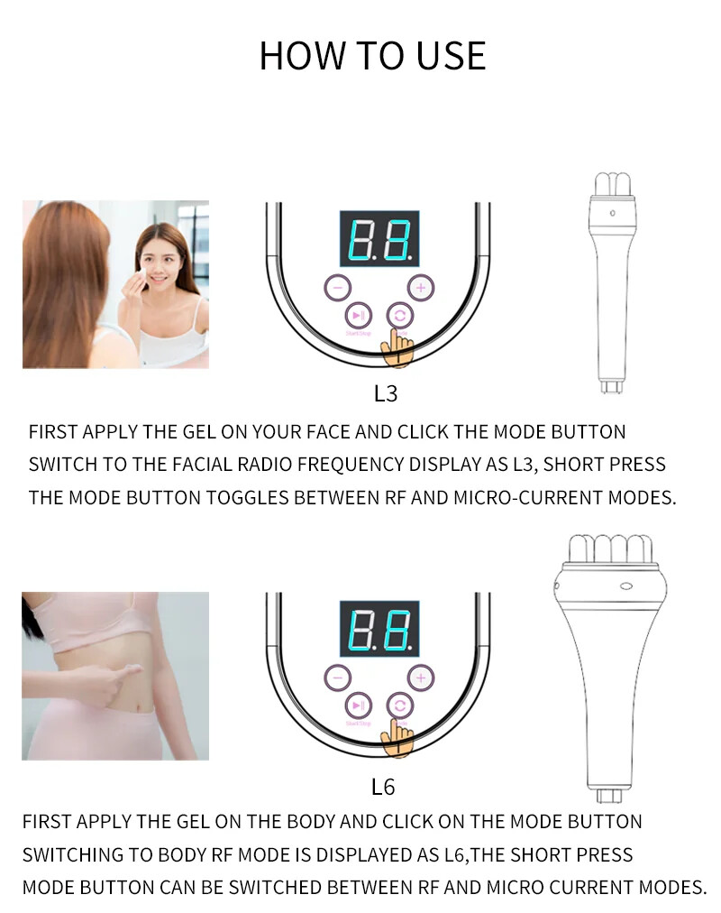 Facial Body Machine Skin Tightening Face Lifting RF Beauty Skin Care Anti Aging