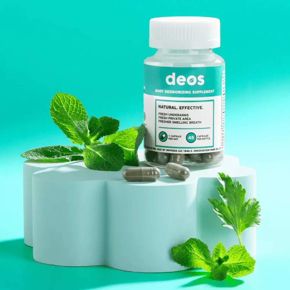 3 Bottles DEOS Internal Deodorant Supplement – Full Body Deodorizer 30 Capsules
