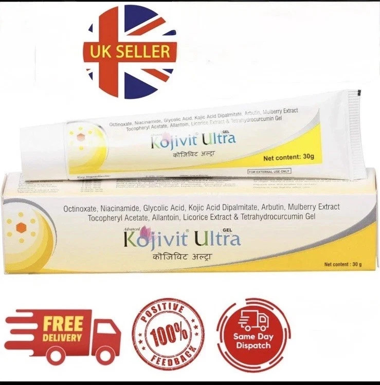 Kojivit Ultra Gel Decrease Hyperpigmentation, Sunburns and Skin darkening 30 gm