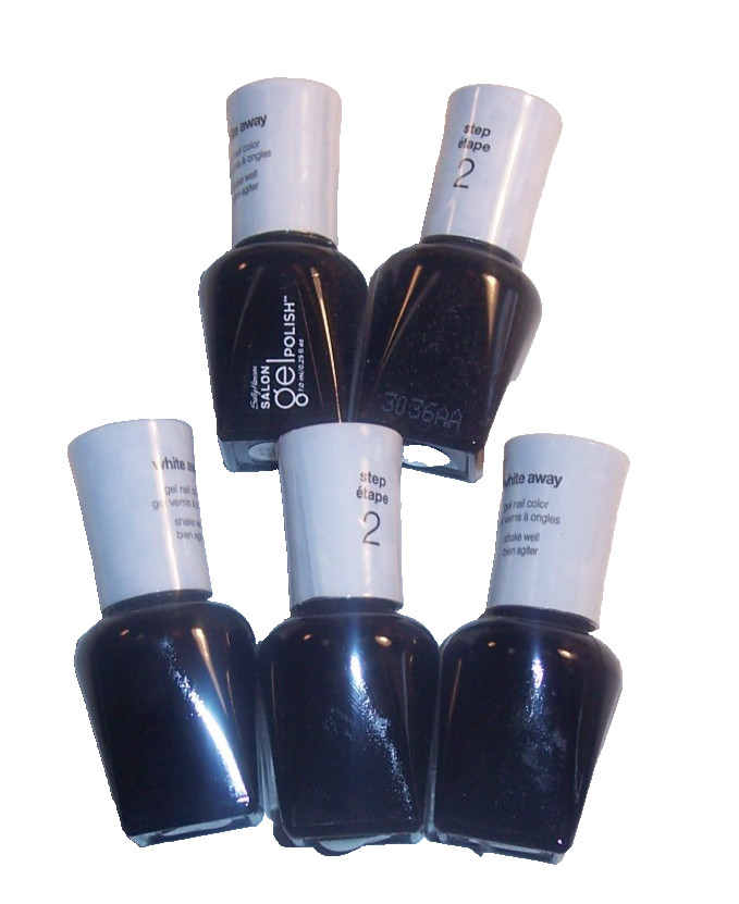 5 Sally Hansen Salon Gel Nail Polish Step 2 Color 110 WHITE AWAY AS SHOWN GS