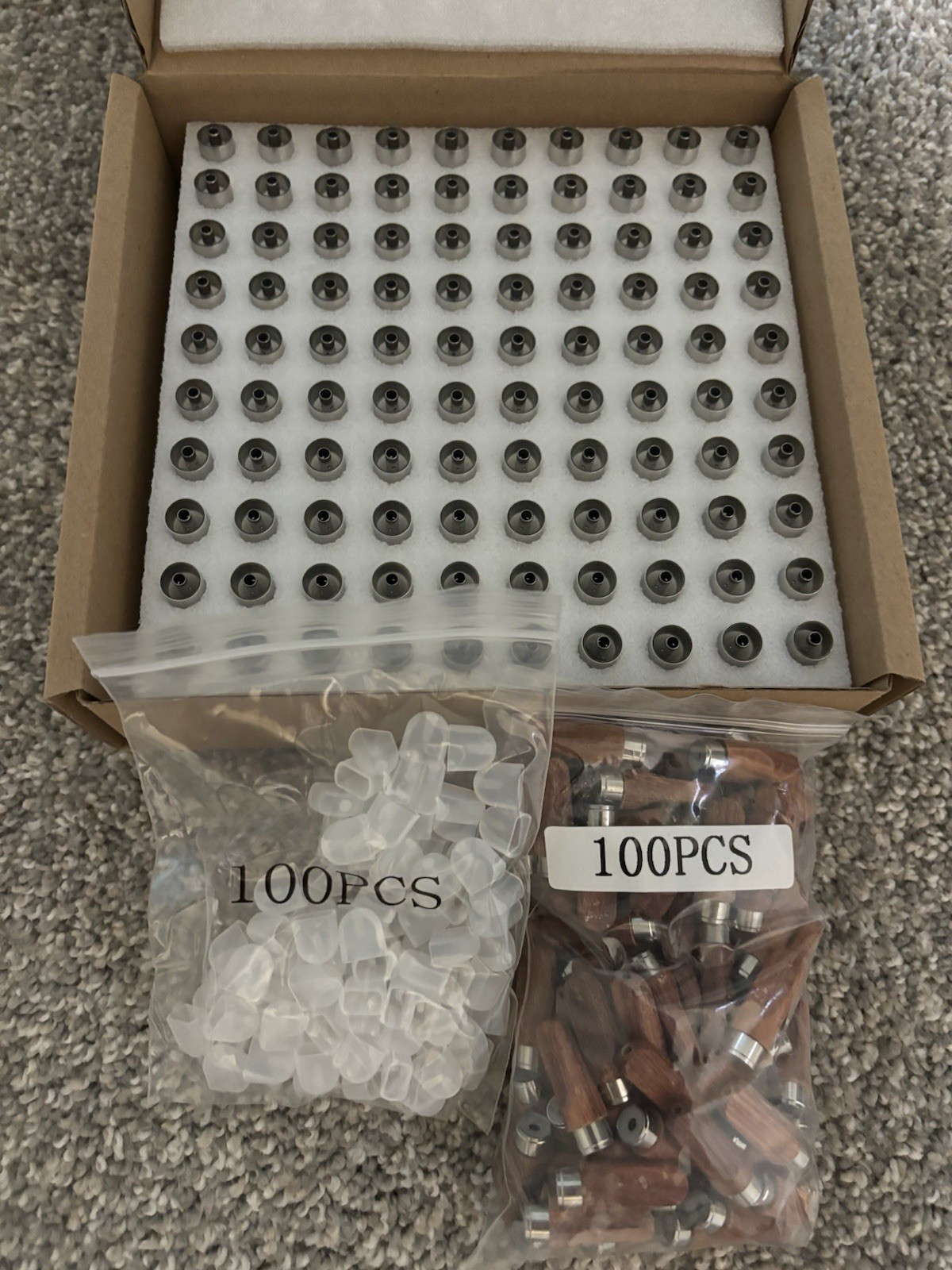 100- Empty New 1.0ML CCELL cartridges W/Wood Tip