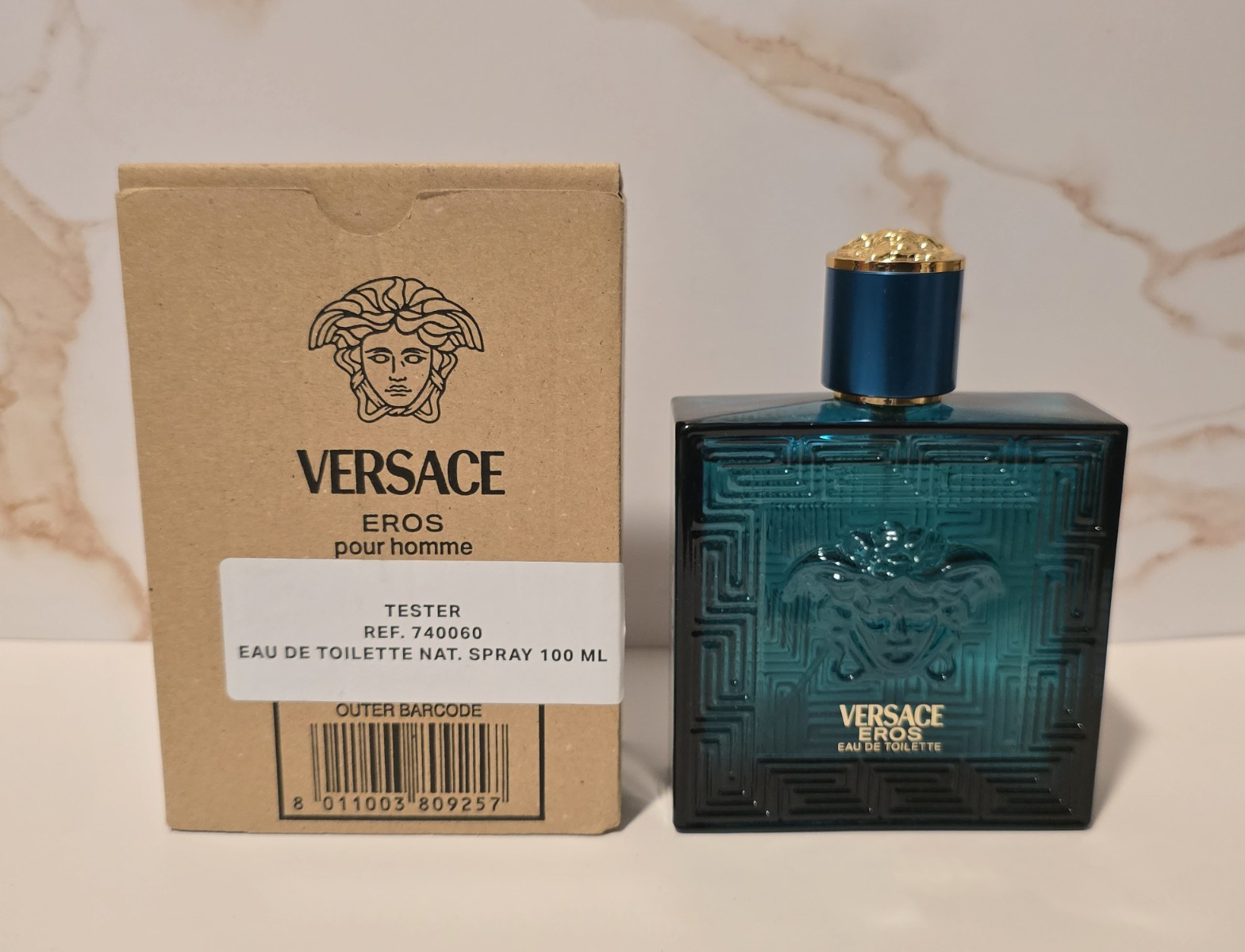 Versace Eros EDT 3.4 oz 100ml Tester Men’s Cologne Spray w/ Cap Authentic