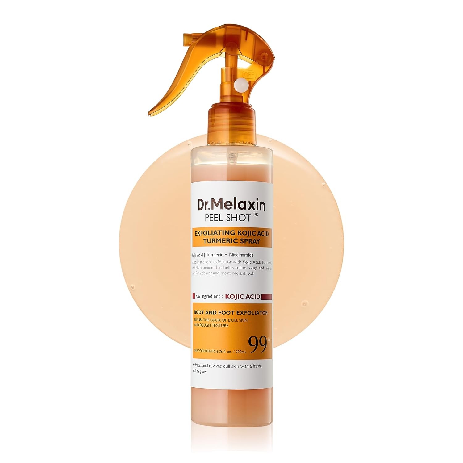 Body Keratin Care Kojic Acid Turmeric Spray w/AHA & PHA, Gentle Body Brightening