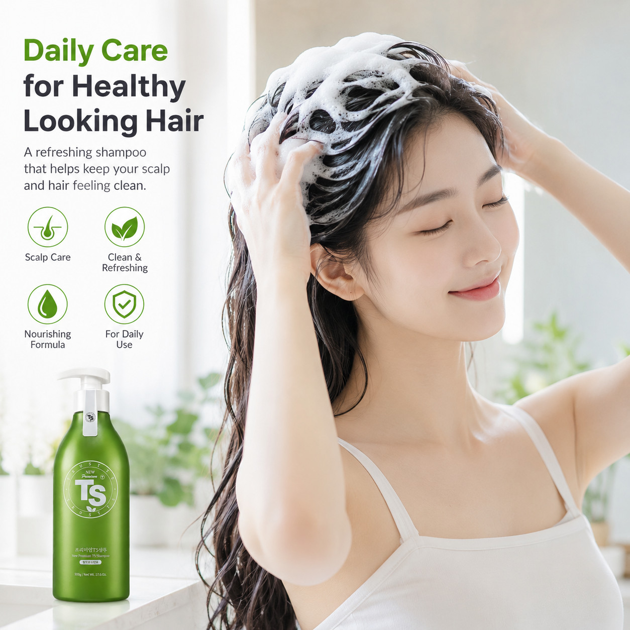 TS Premium Shampoo Korean Hair Loss Prevention 500ml Best Seller