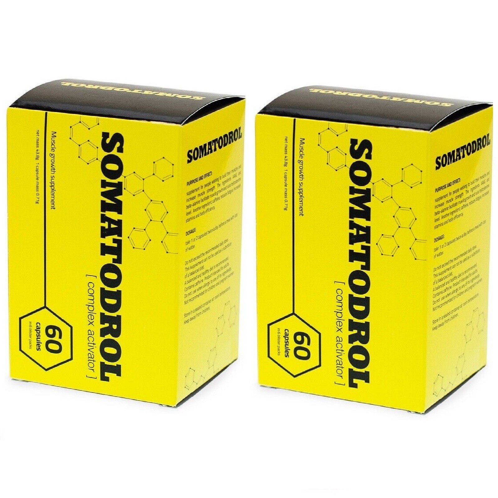 SOMATODROL – 60-240 Capsules – Regeneration Energy Natural Testo-Booster Muscle