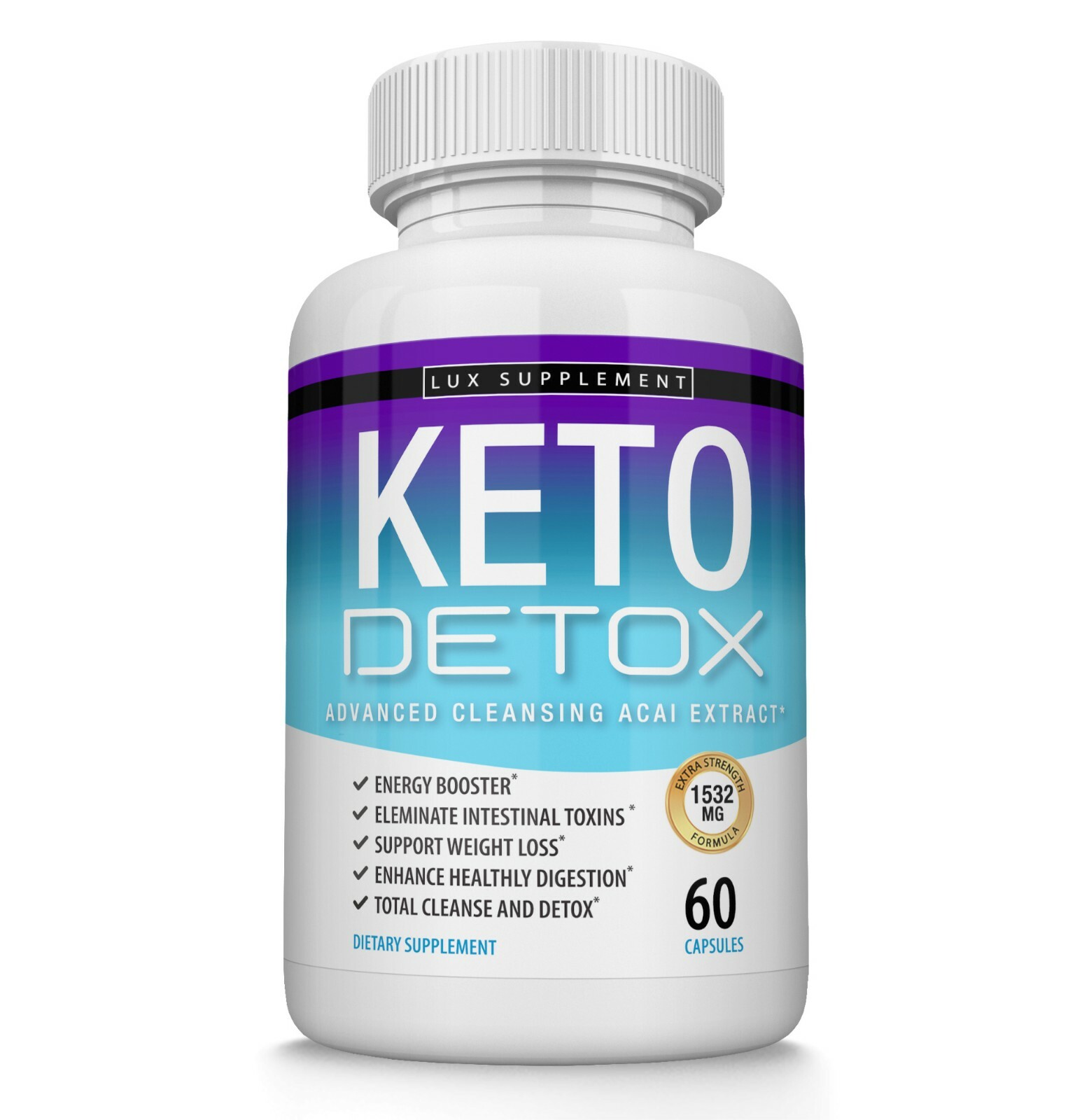 Keto Diet DETOX Pills 1532 MG – Ketosis Supplements Fat Burn & Carb